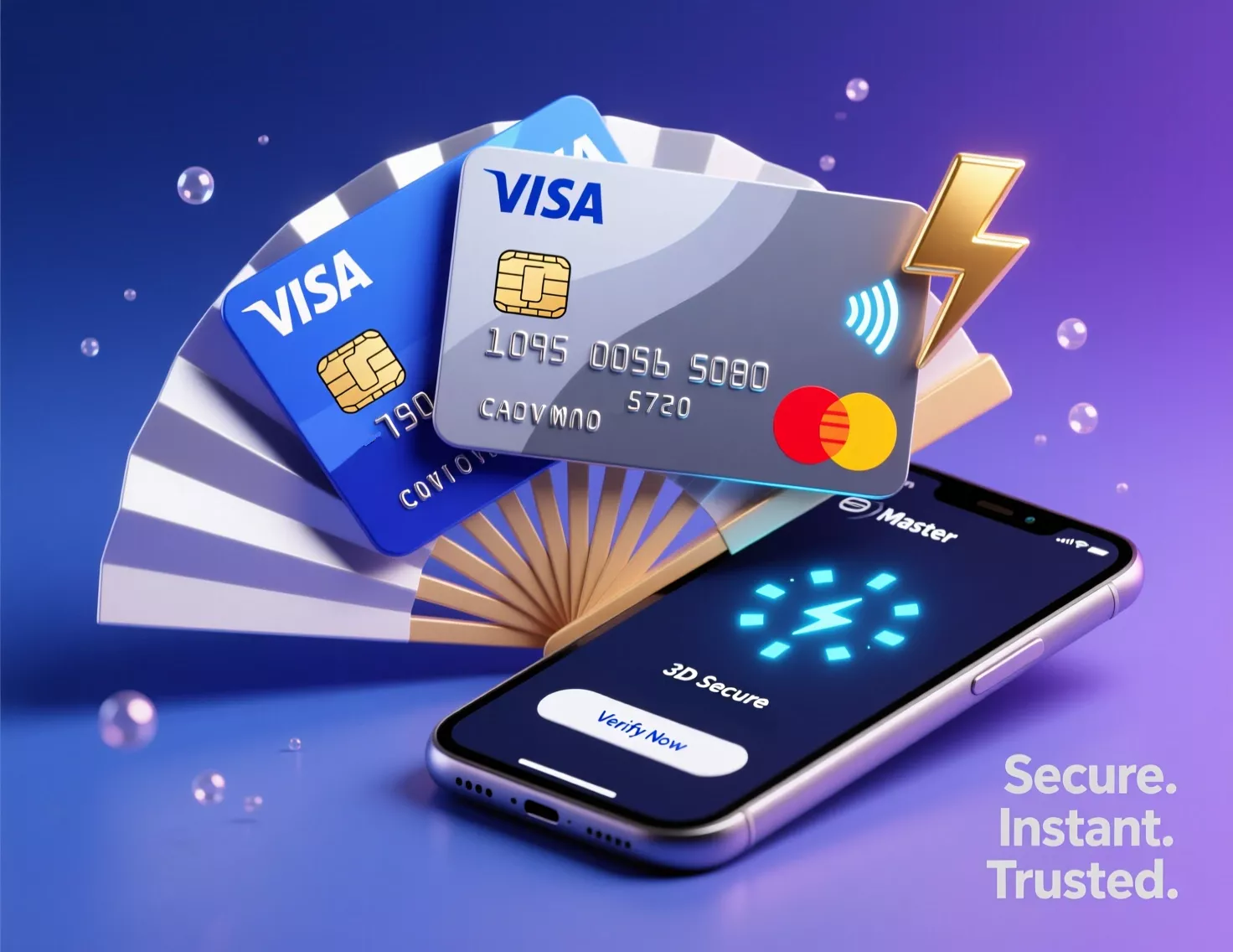 Carte di credito e debito Visa e Mastercard per depositi istantanei sulle scommesse online con autenticazione 3D Secure