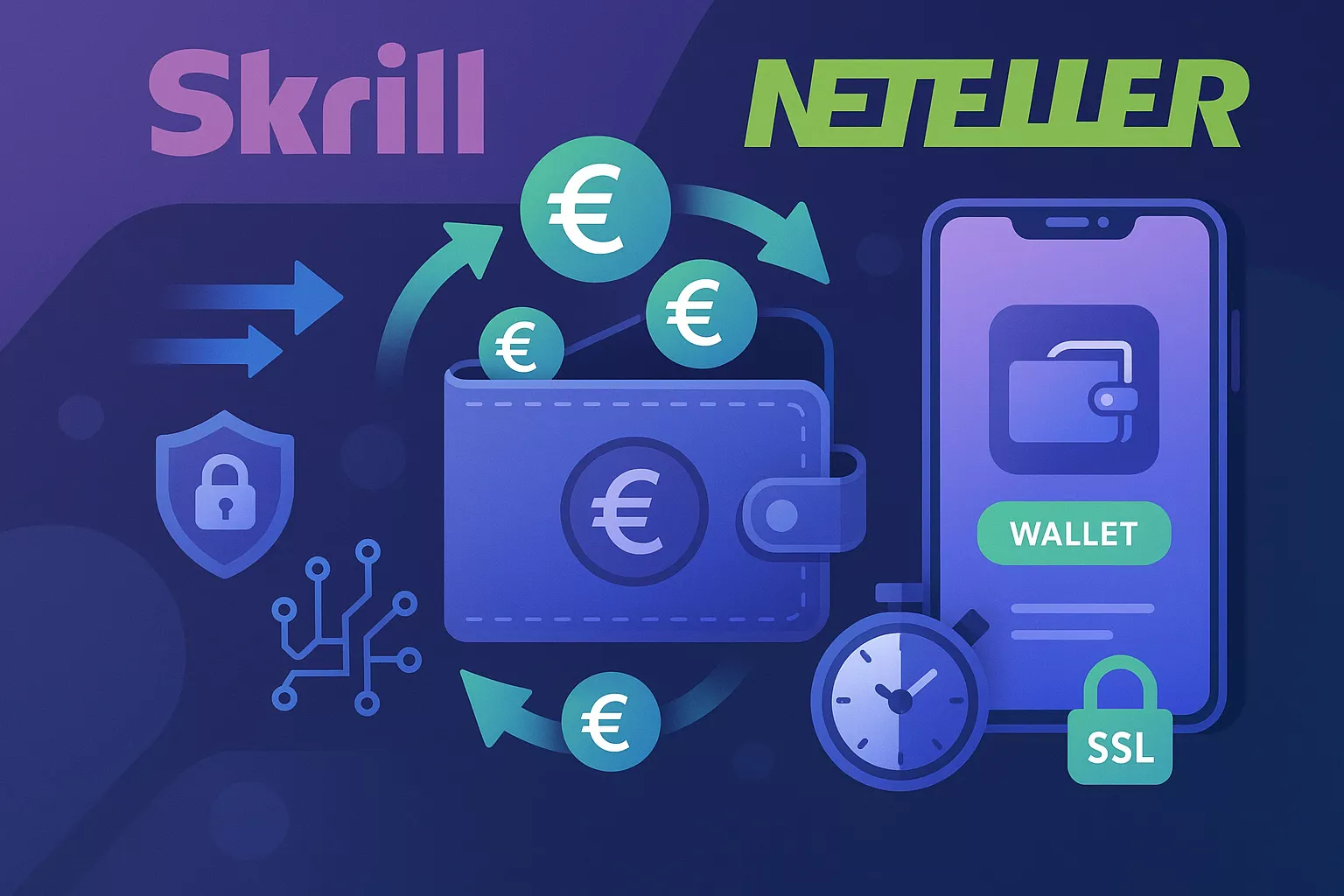 Portafogli elettronici Skrill e Neteller per depositi e prelievi istantanei sulle piattaforme di scommesse online