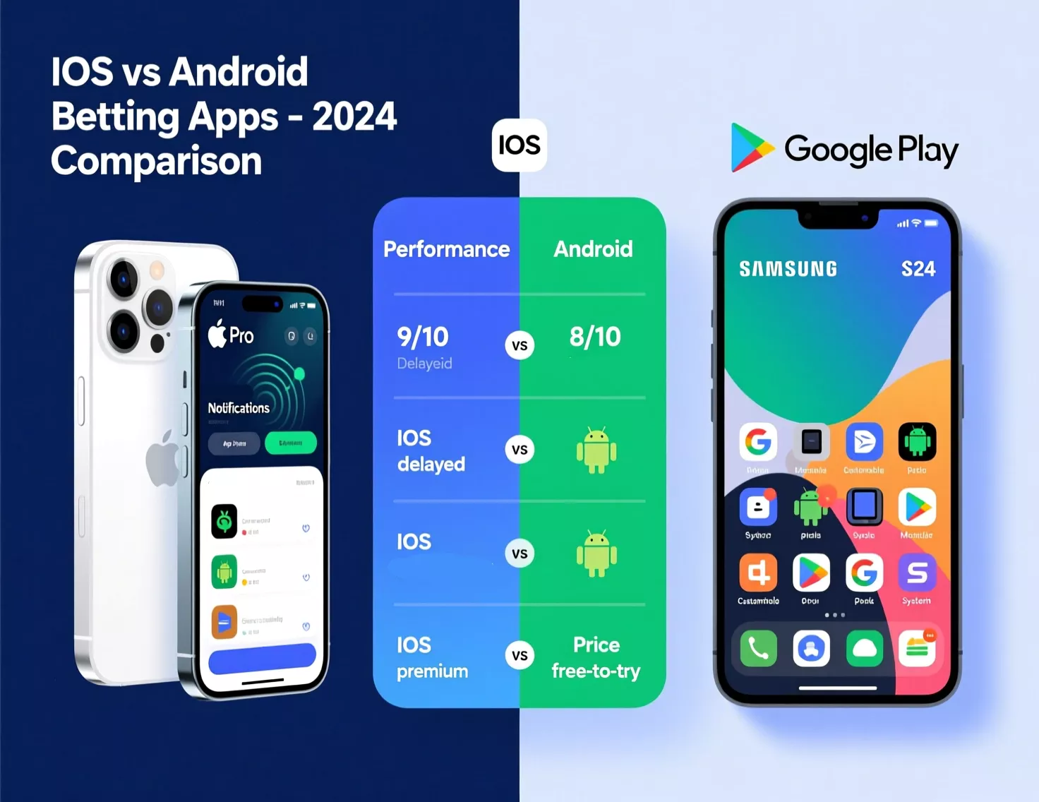 Confronto iOS vs Android per app di scommesse: prestazioni, notifiche, sicurezza e compatibilità dispositivi