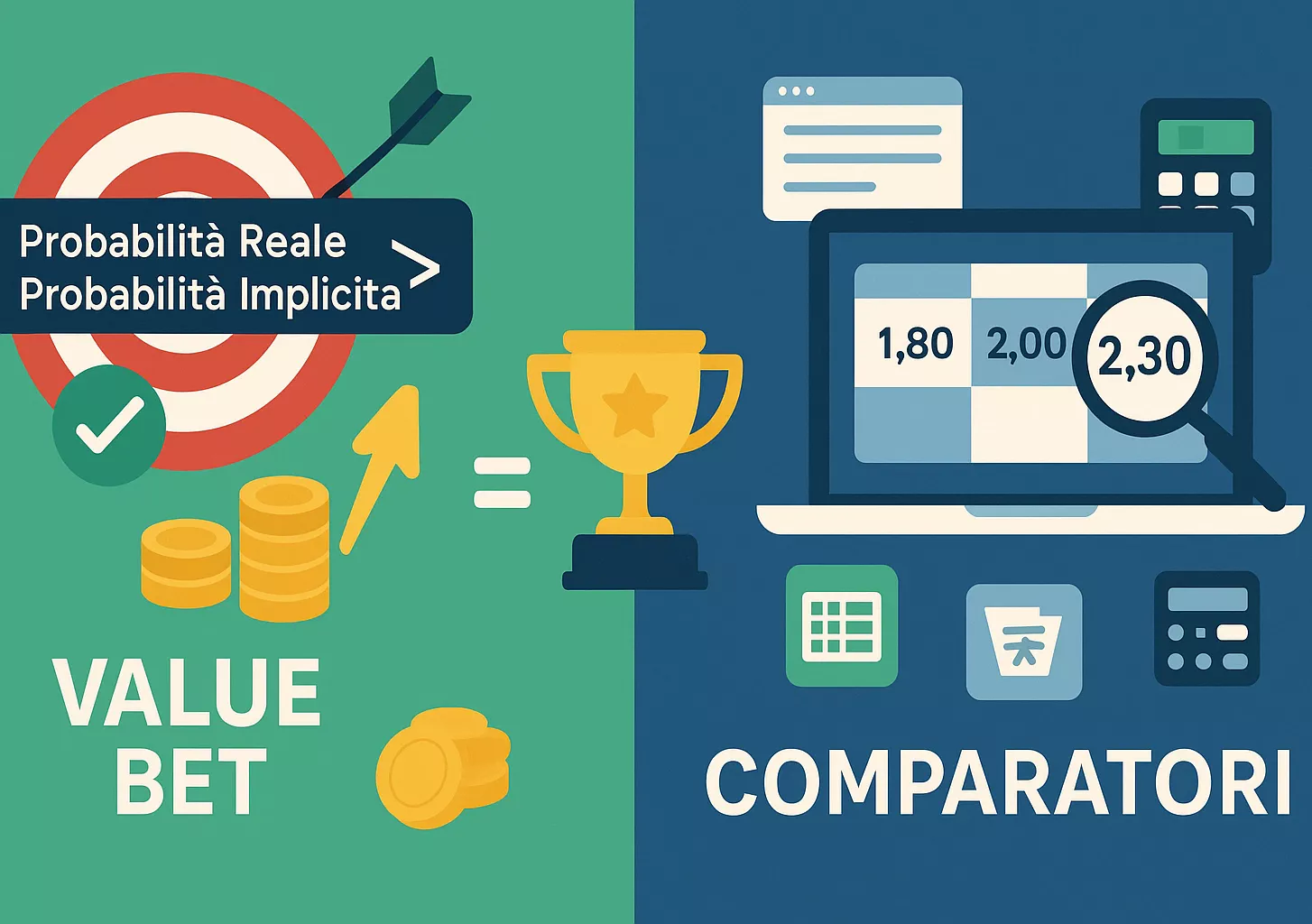 Value betting e comparatori di quote: come trovare valore nelle scommesse confrontando bookmaker e usando strumenti professionali